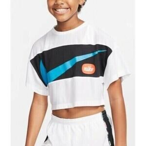 NIKE JR Short Sleeve Training Logo Crop Tee XL MSRP $45 -‎ CJ7599-100